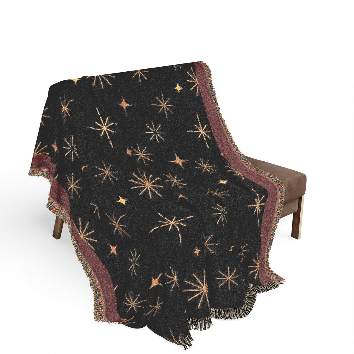 Galaxy Night Woven Blanket — Starfield Throw for Cozy Home & Gifts