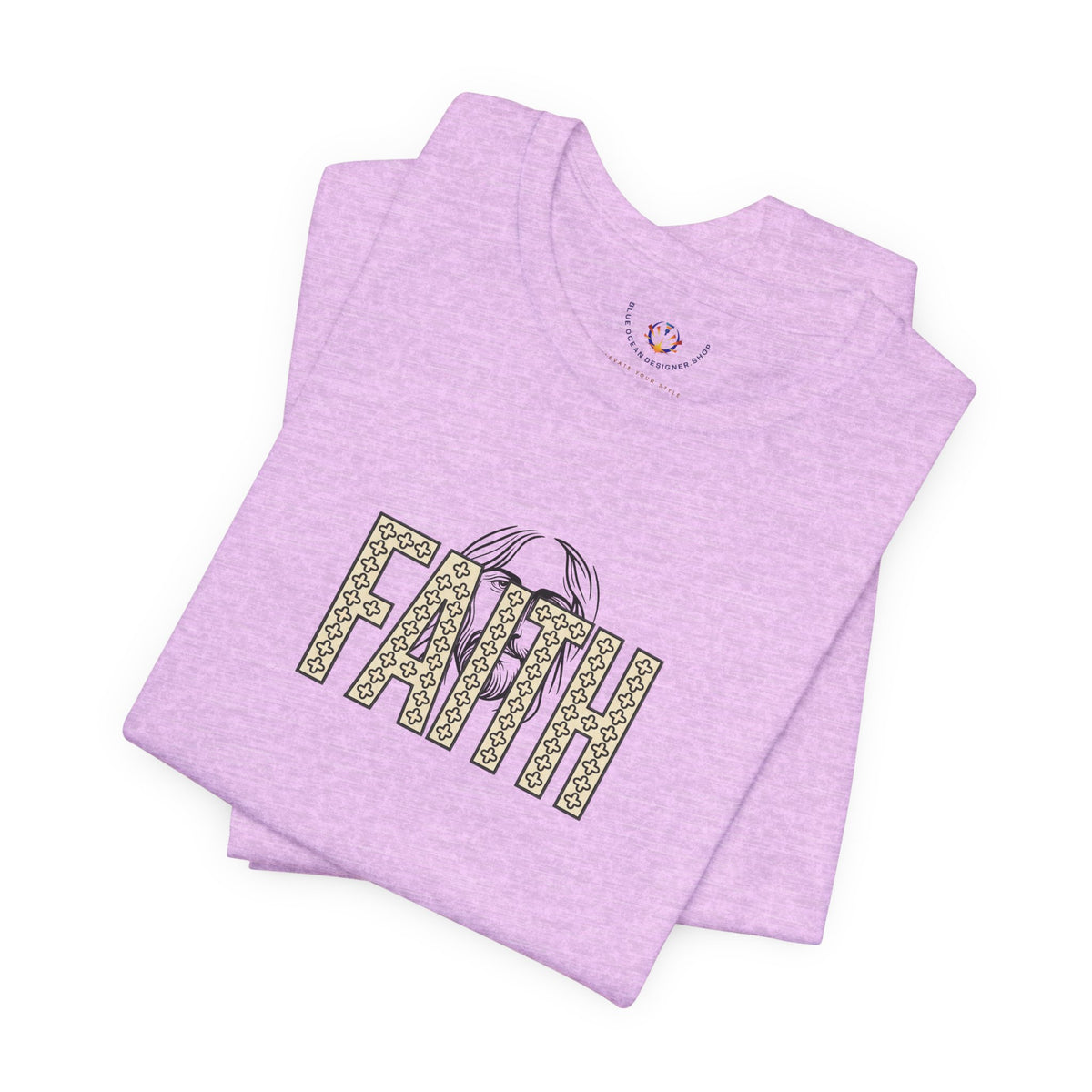 Faith Graphic Tee — Jesus Face Christian T-Shirt