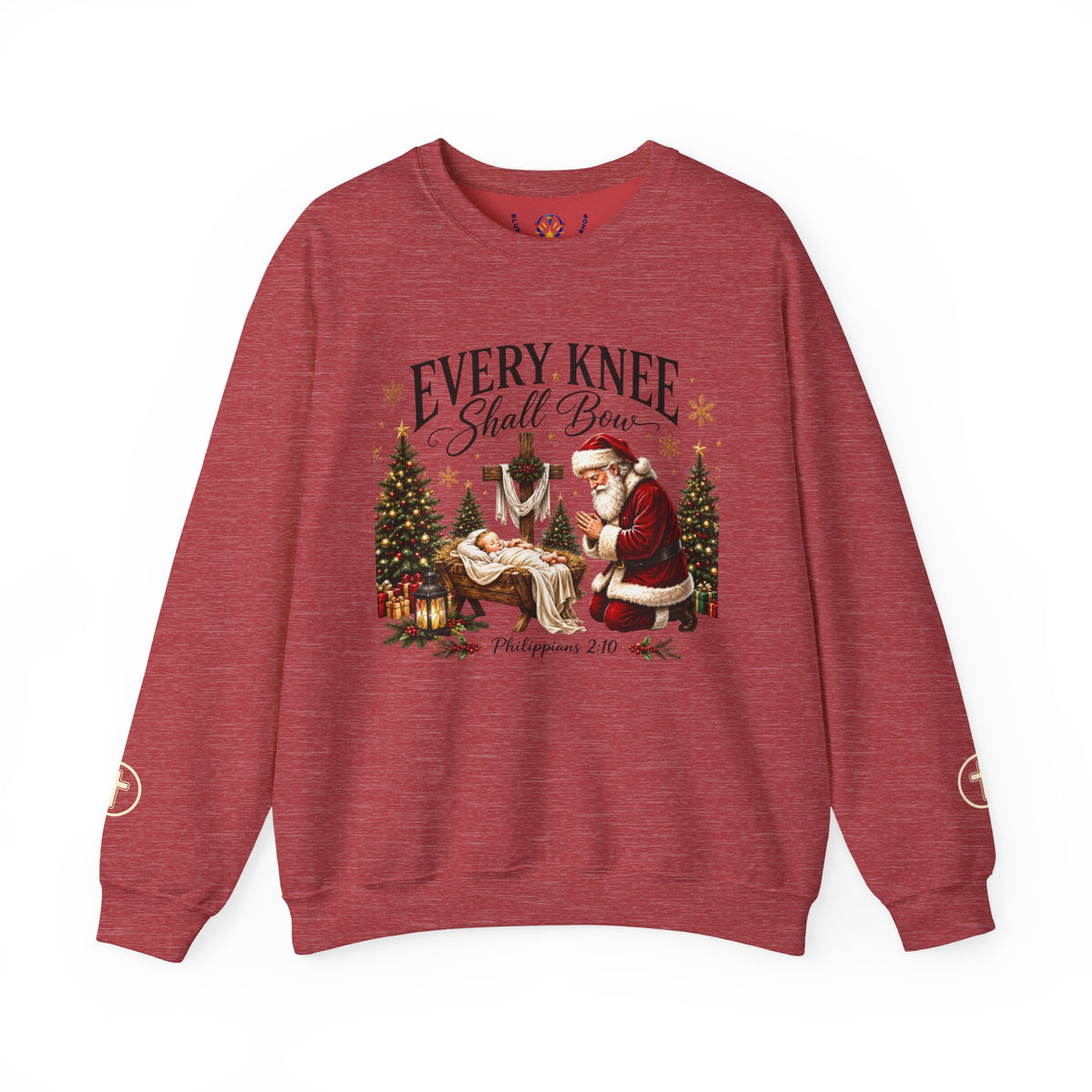 Every Knee shall bow Christmas Crewneck Sweatshirt