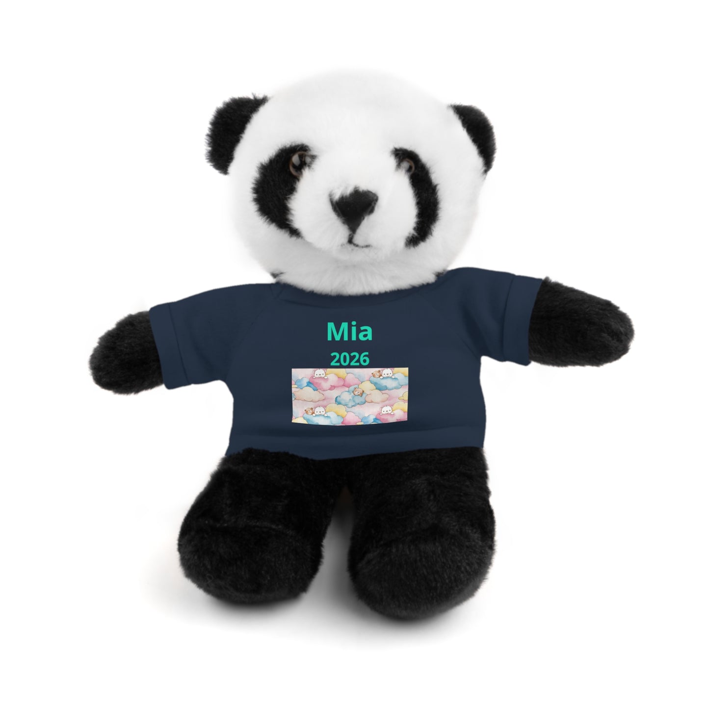 Personalized Plush Bear with Custom Tee — Cute Candy Print & Name