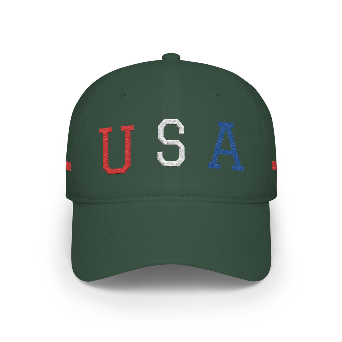 USA Embroidered Baseball Cap — Low Profile Patriotic Hat