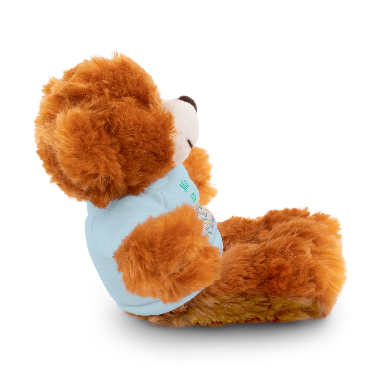 Personalized Plush Bear with Custom Tee — Cute Candy Print & Name