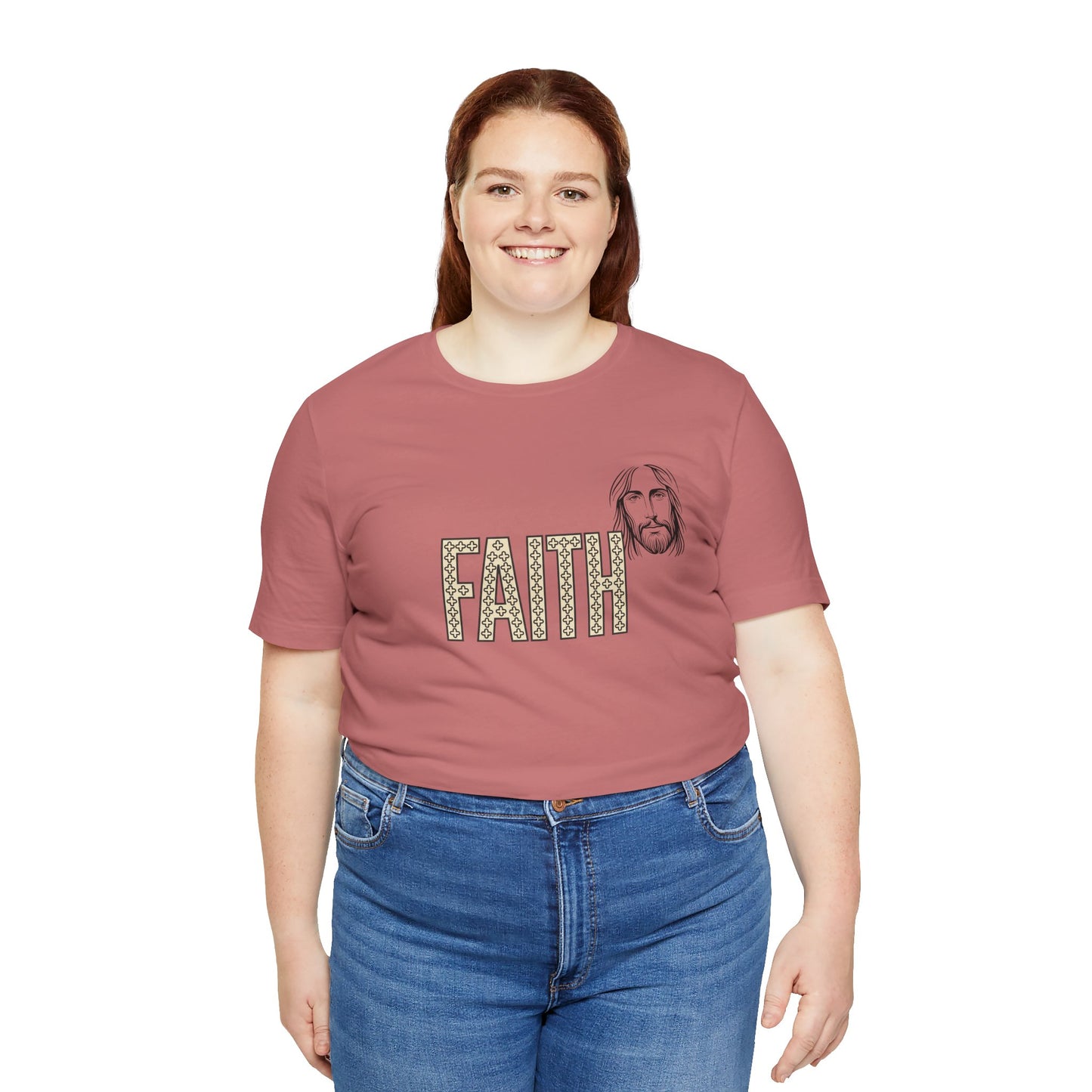 Faith Graphic Tee — Jesus Face Christian T-Shirt