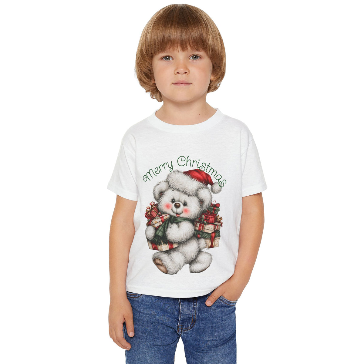 Merry Christmas Bear Toddler T-Shirt