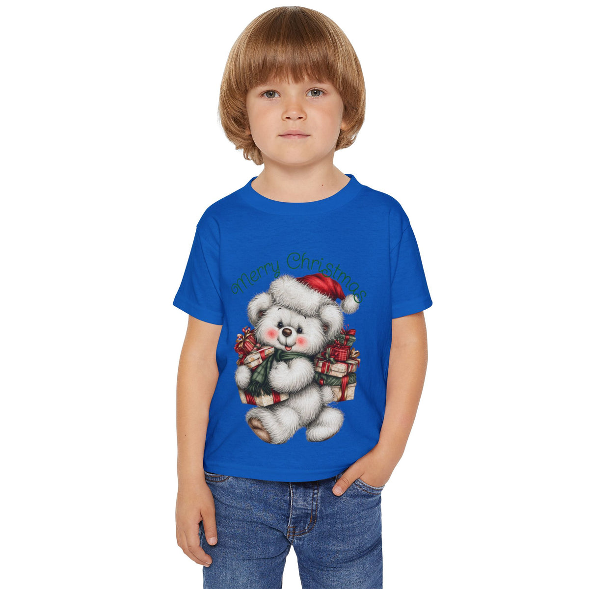 Merry Christmas Bear Toddler T-Shirt
