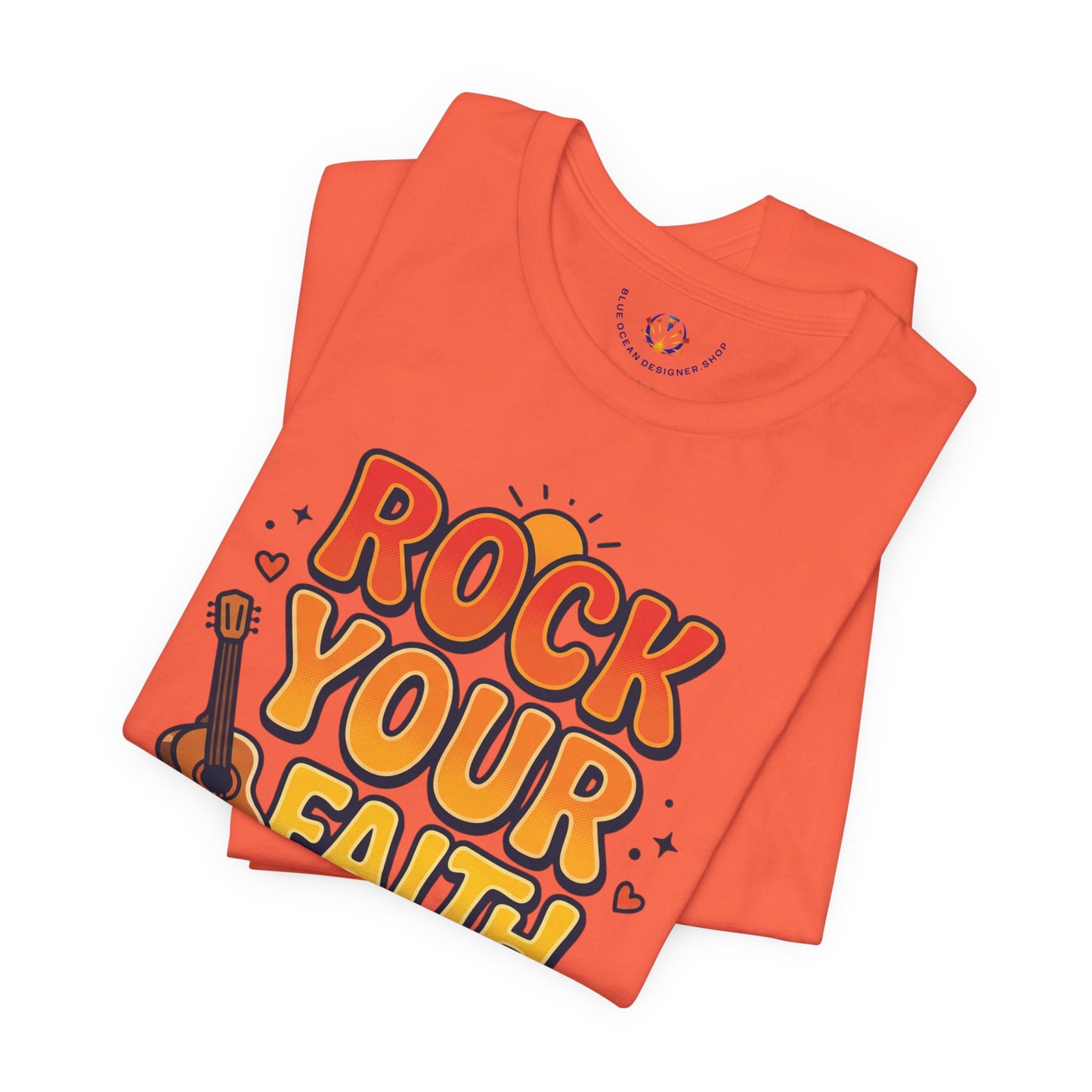 Rock Your Faith Tee | Christian encouragement, retro groovy pastel