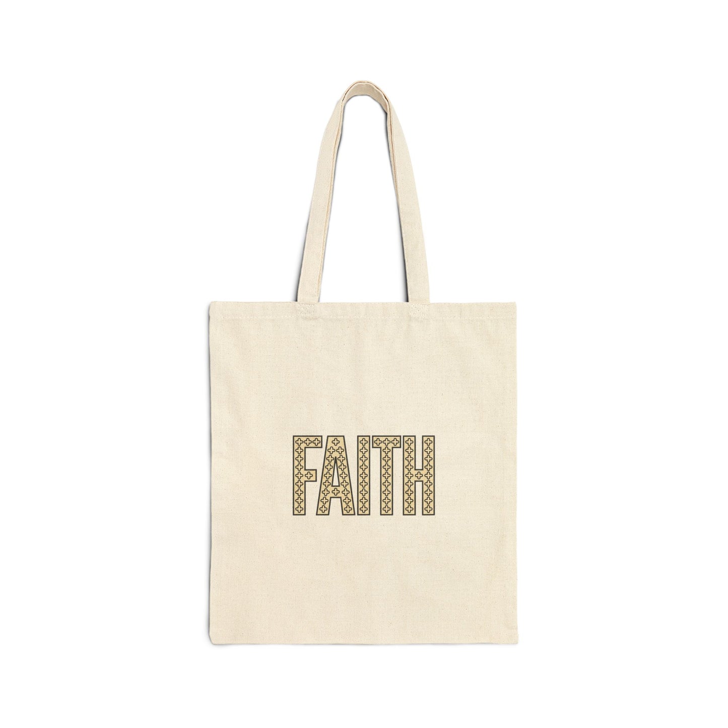 Faith groovy text Tote | Christian encouragement, retro pastel style