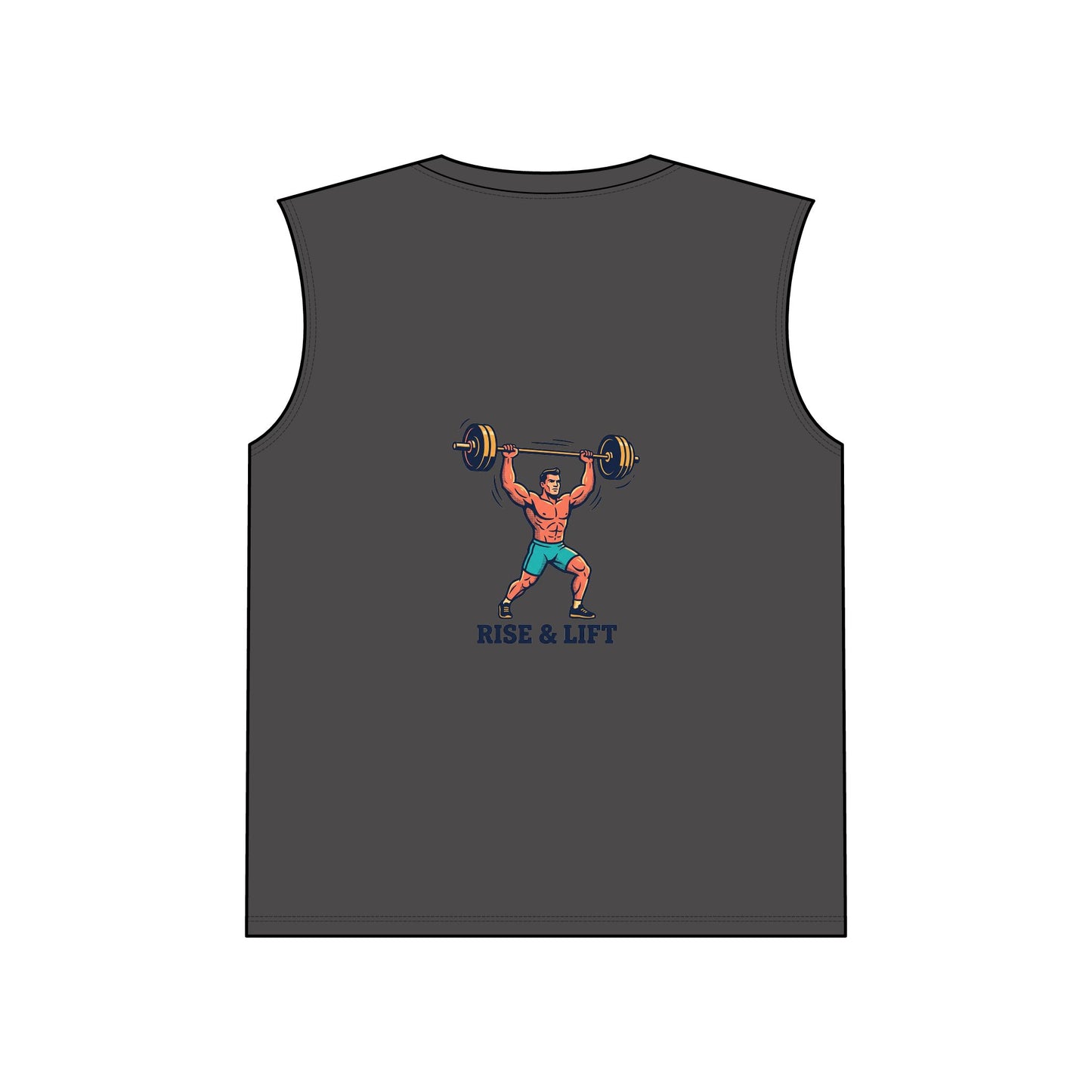 Rise & Lift Sleeveless Gym Tee — Weightlifting Performance Tank