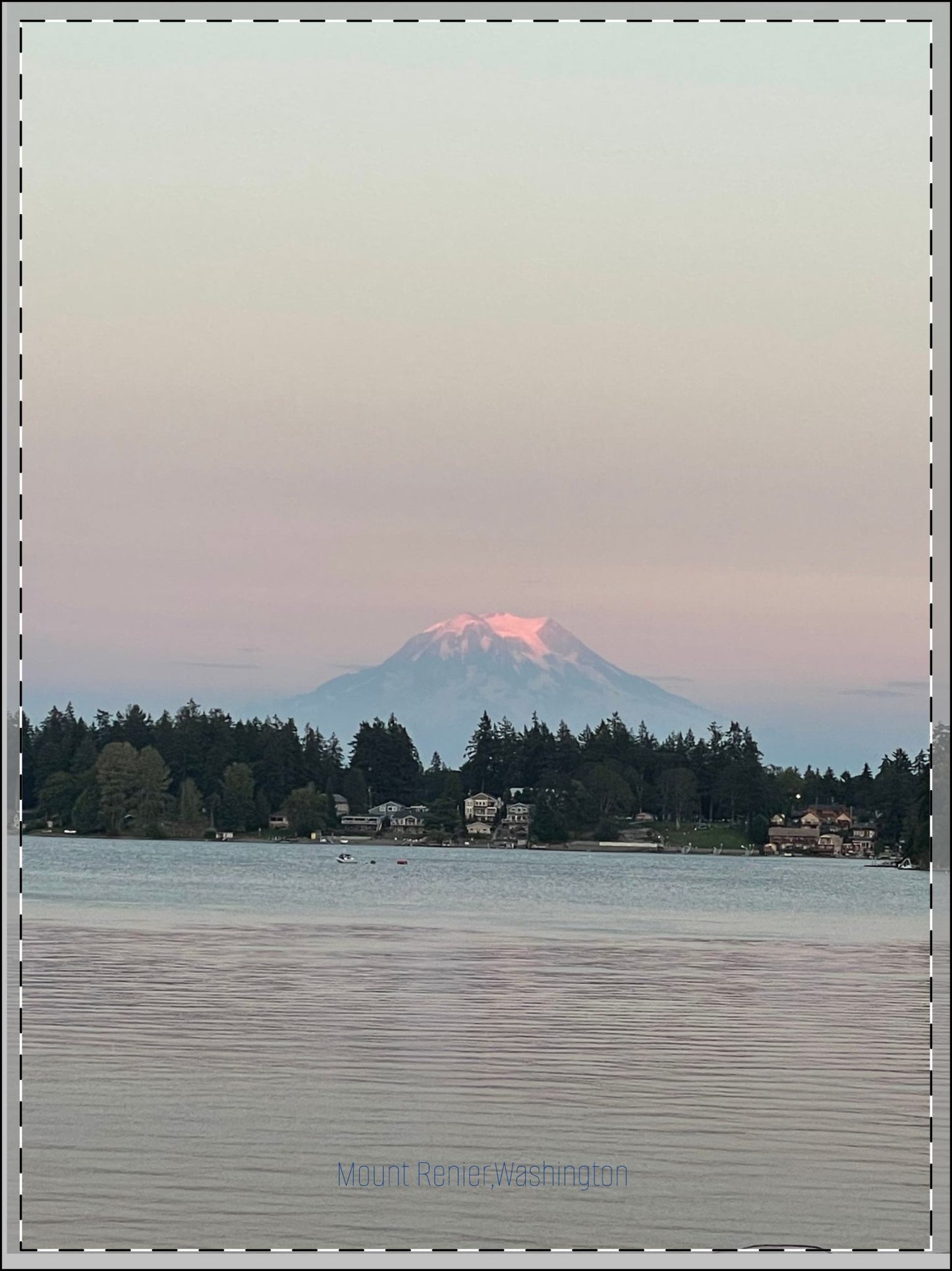 Poster - Mount Renier WA, Multi-Color Framed Design