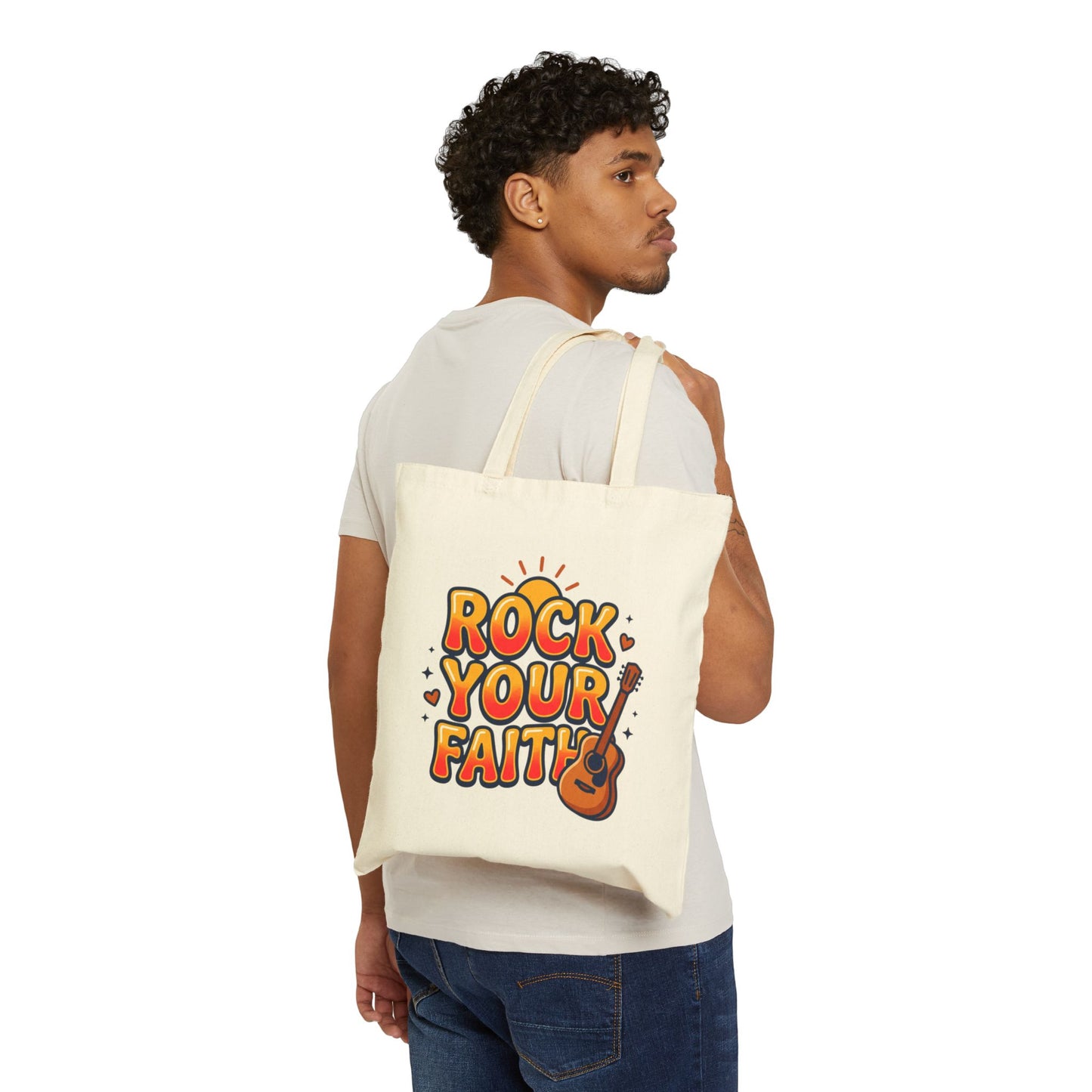 Rock Your Faith Tote | Christian encouragement, retro groovy pastel