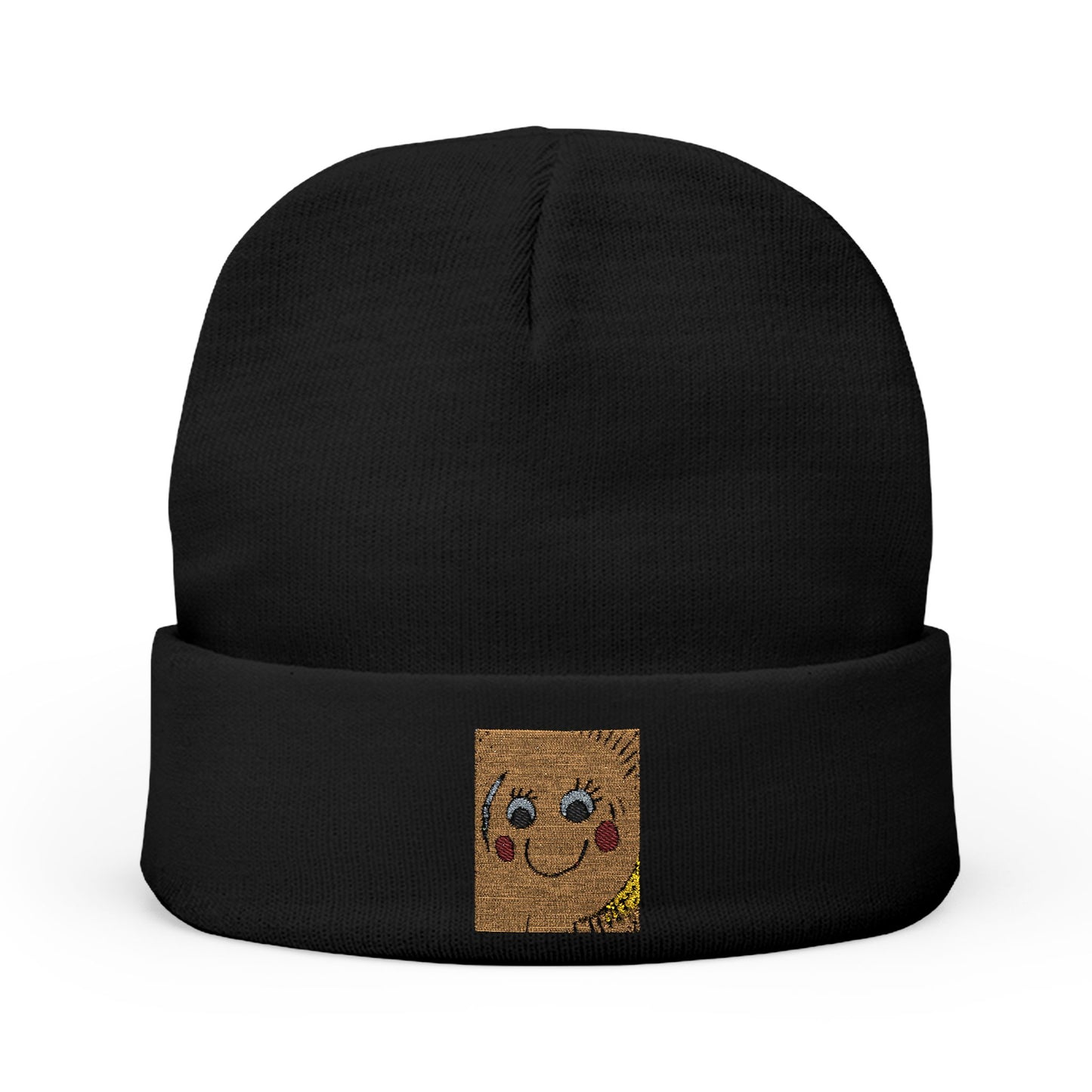 Beanie Hat (Embroidered Knit)