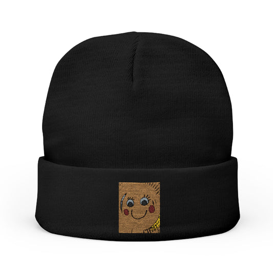 Beanie Hat (Embroidered Knit)