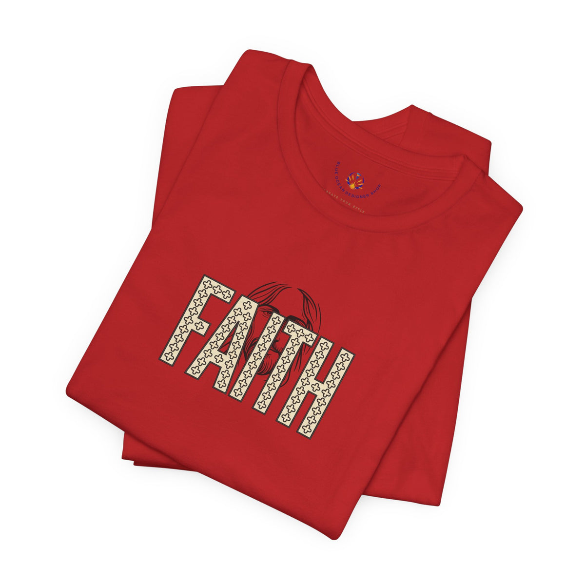 Faith Graphic Tee — Jesus Face Christian T-Shirt