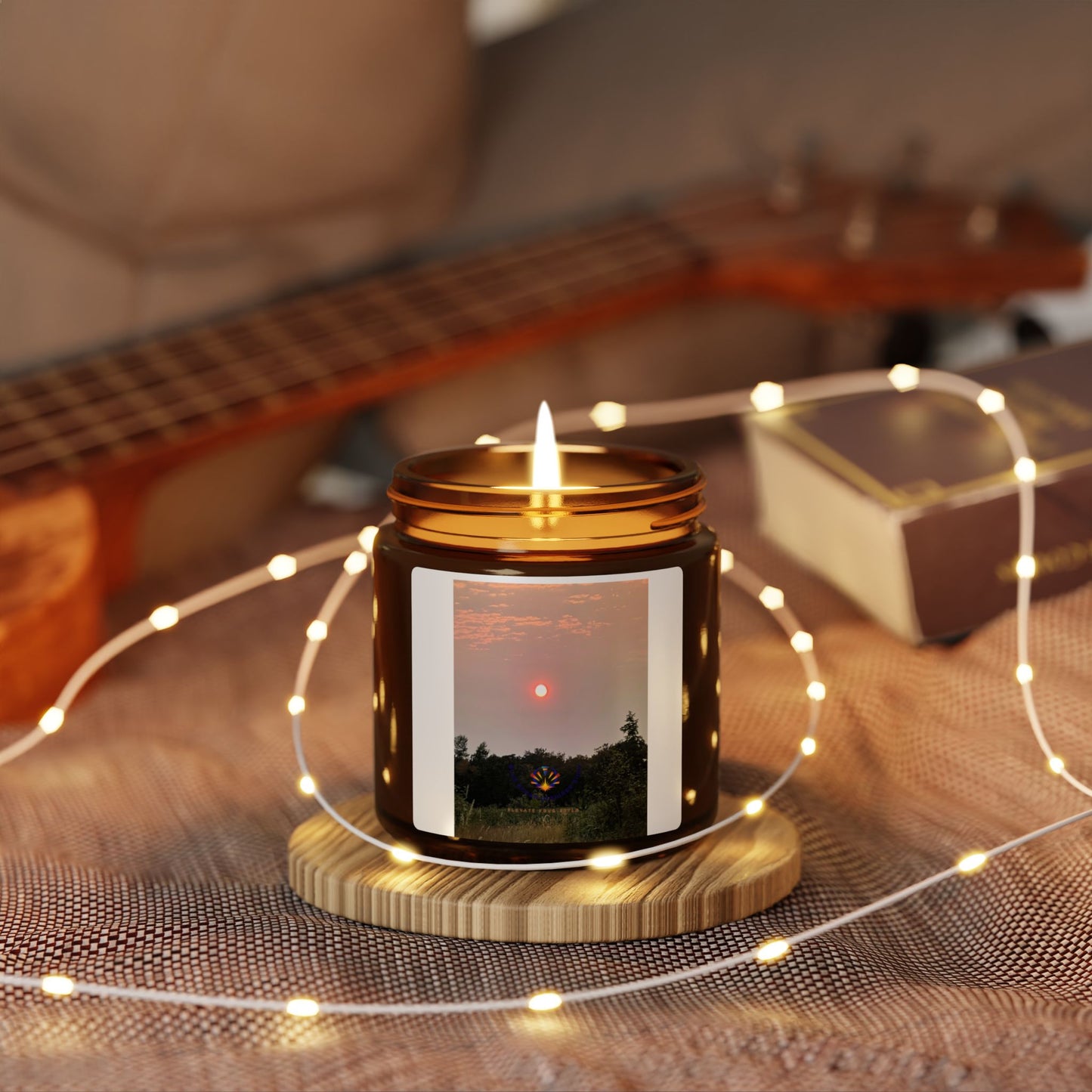 Amber Jar Soy Candle — Sunset Forest Scent (Multi-Size)