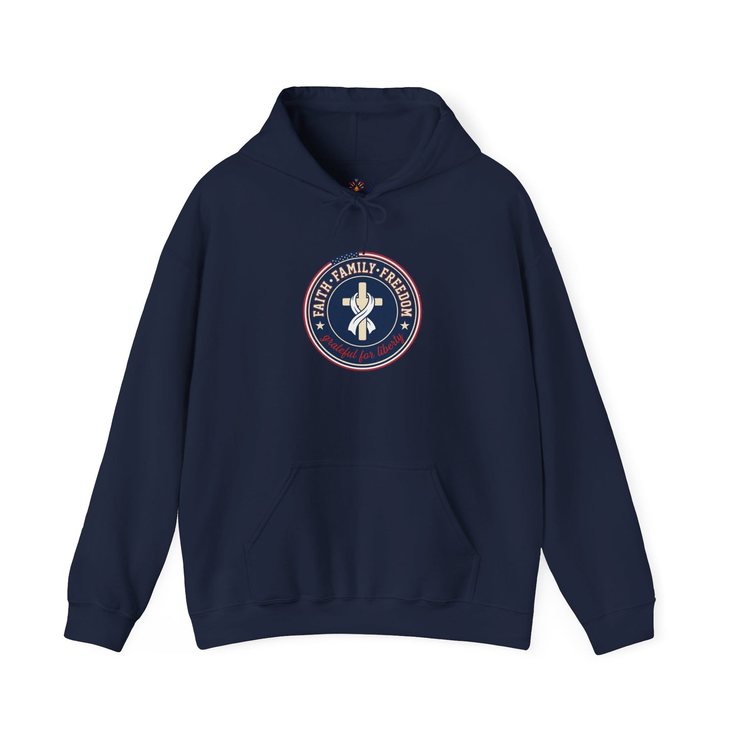 Faith Family Freedom Hoodie | Faith-based Patriotic, Vintage Americana July 4th
