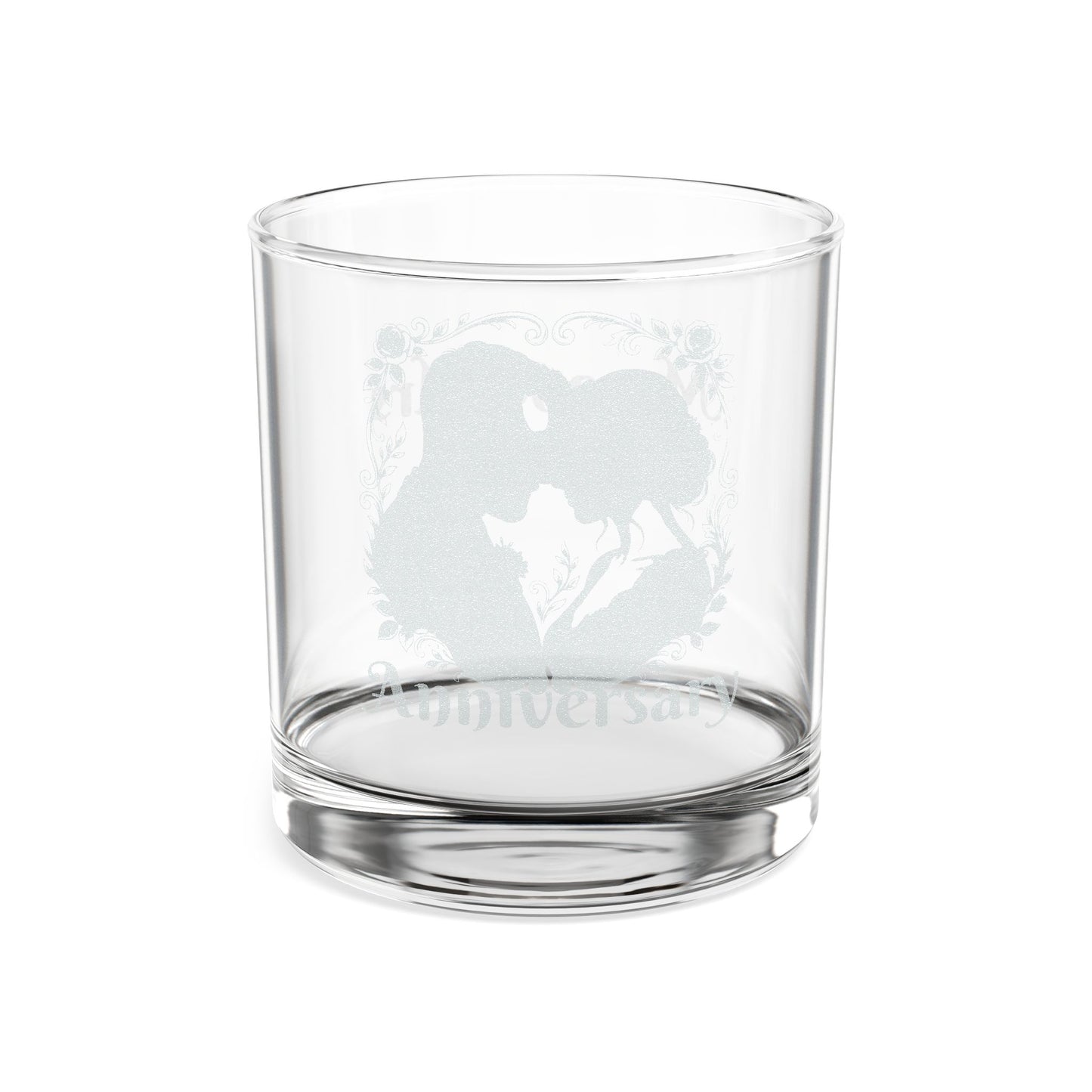 Engraved Whiskey Glass 10.5oz — Personalized "Mr and Mrs Smith" Anniversary Gift
