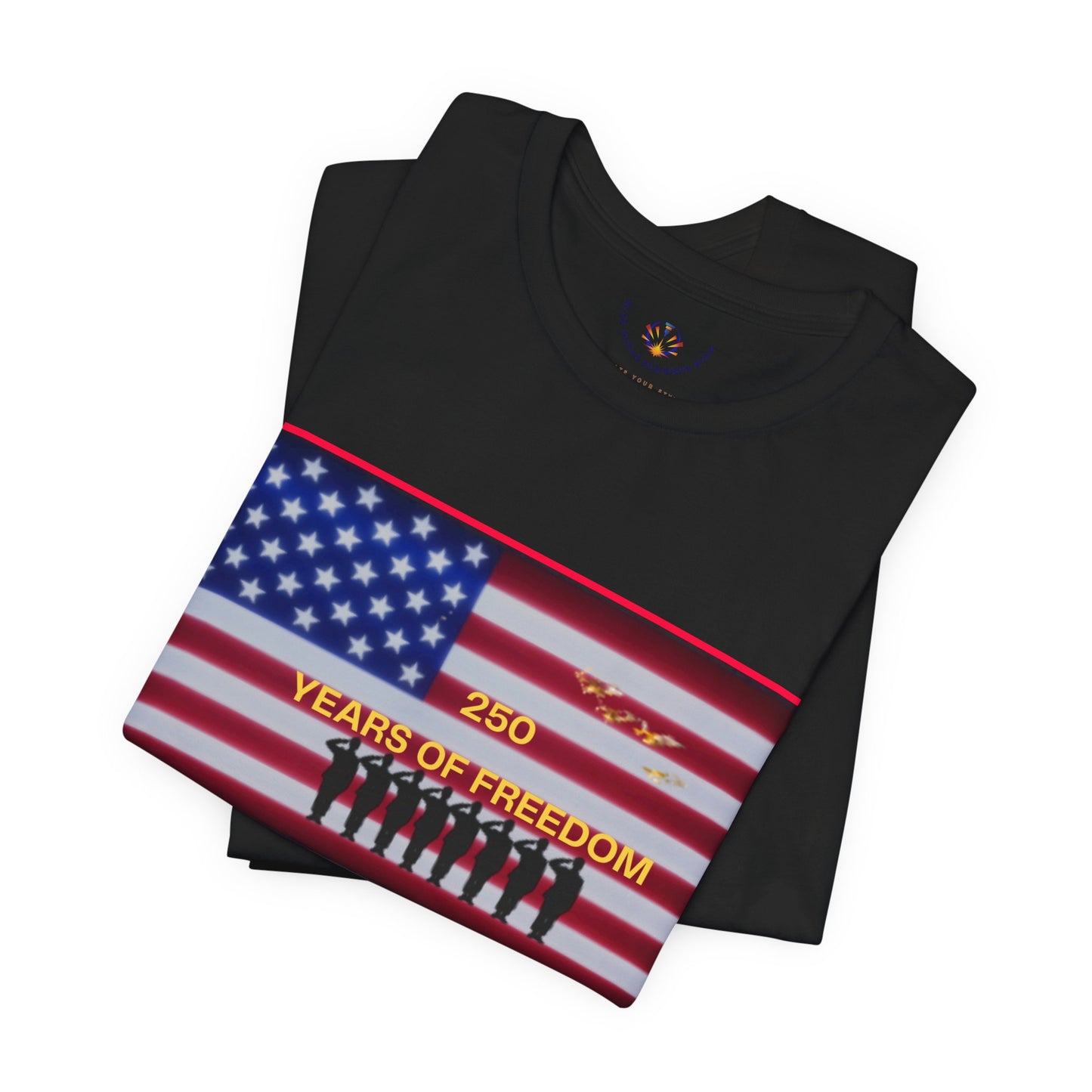 T-Shirt — "250 Years of Freedom" American Flag Patriotic Tee