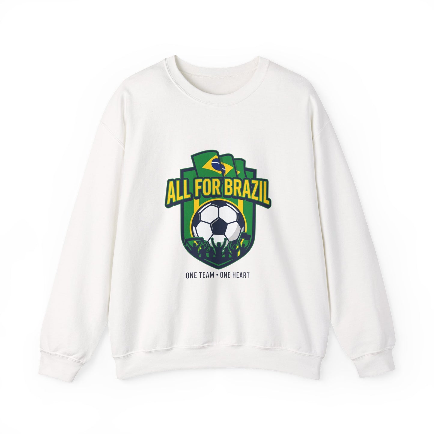 All For Brazil Crewneck Sweatshirt | Country Pride, Retro Soccer