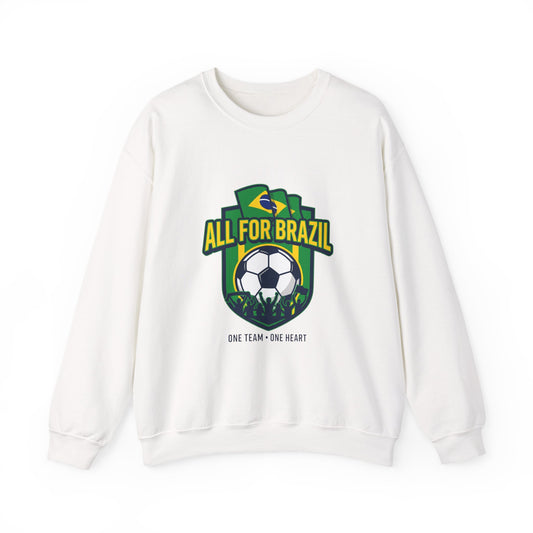 All For Brazil Crewneck Sweatshirt | Country Pride, Retro Soccer