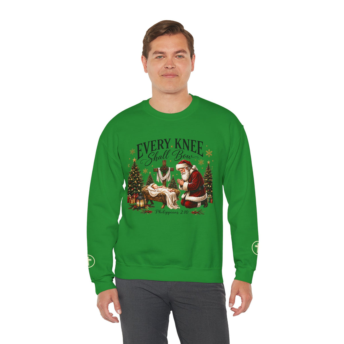 Every Knee shall bow Christmas Crewneck Sweatshirt