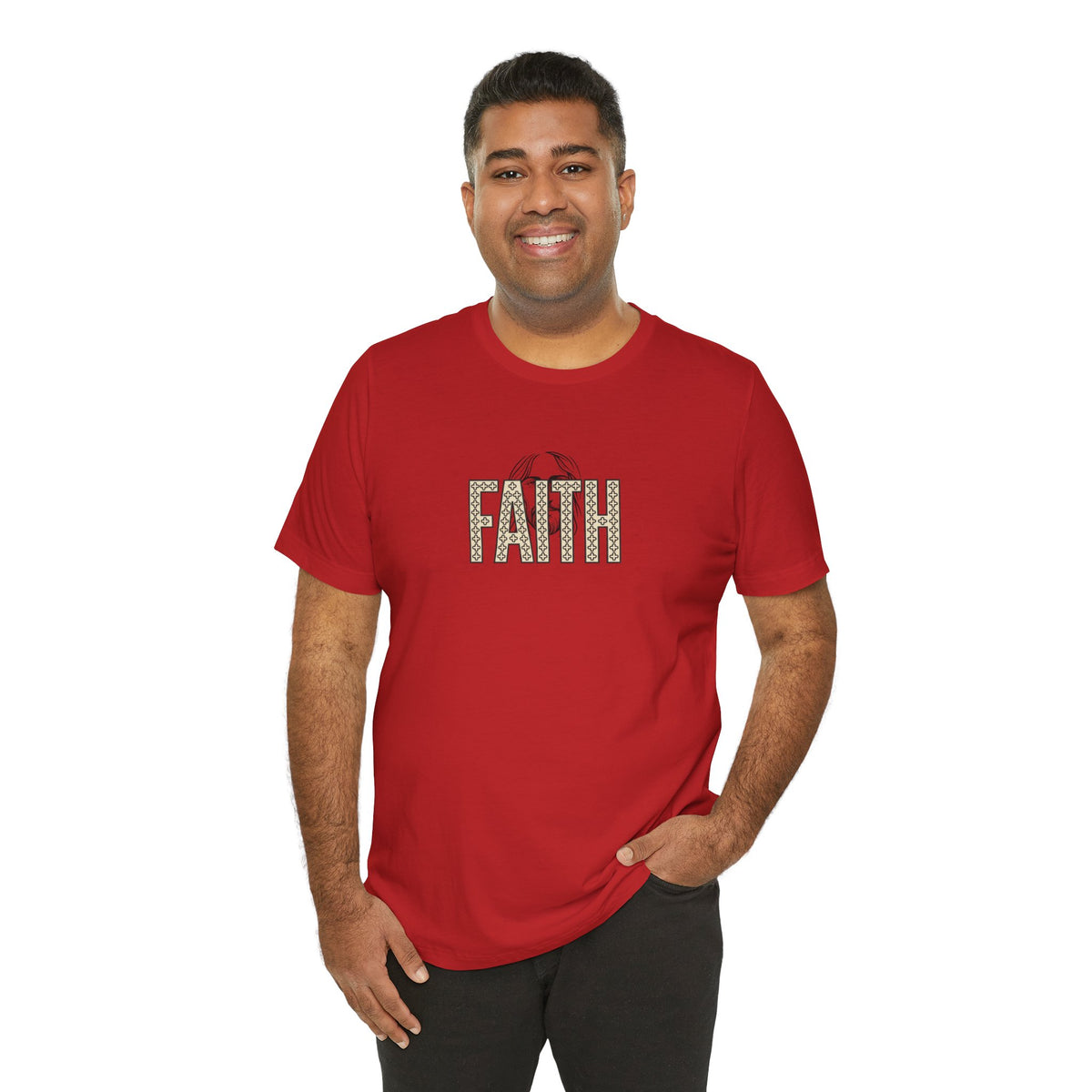 Faith Graphic Tee — Jesus Face Christian T-Shirt