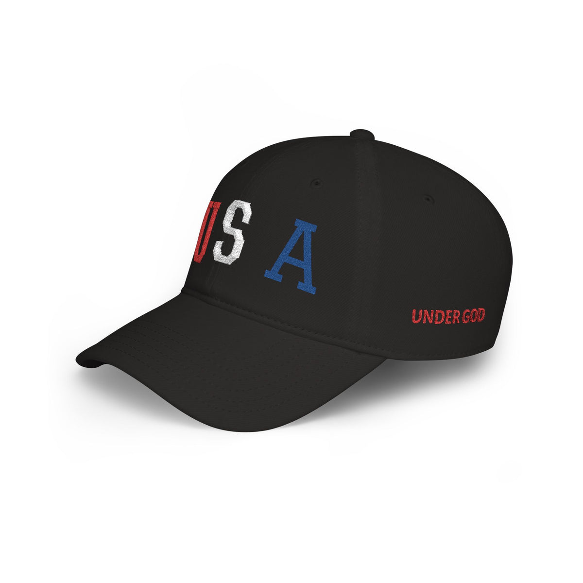 USA Embroidered Baseball Cap — Low Profile Patriotic Hat
